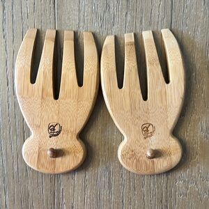 Totally Bamboo Salad Mixing & Serving Tongs ~ Like New ~ Minimalist Kitchen